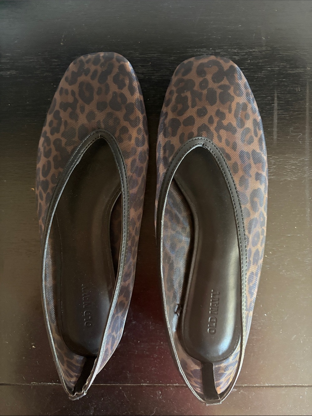 Old Navy Leopard-Print Slip-On Flats - Brown & Black